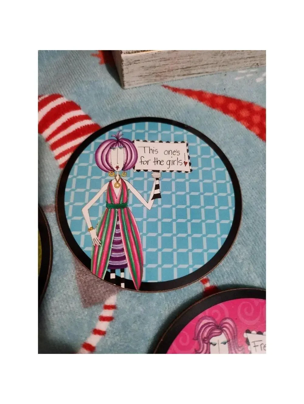 Fun Girlfriends Wine Chocolate Coasters Set of 4